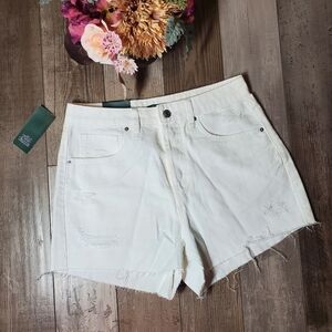 NWT Wild Fable White Super High-Rise Cutoff Shorts Women's Size 6 2.5" Inseam
